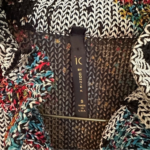 IC by Connie K Tunic Vest Loose Knit Multicolor Longline Sleeveless Gray Size S - Picture 8 of 11